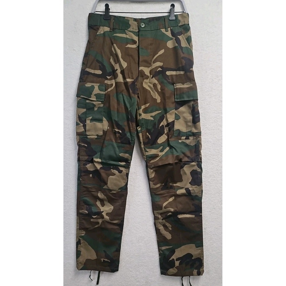 NEW Rothco Cargo Pants Men S WoodlandCamo Tactical 6Pocket BDU Military Fatigues